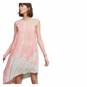 MAEVE / ANTHROPOLOGIE Avalonne One Shoulder Flowy Silk Dress - Size 10